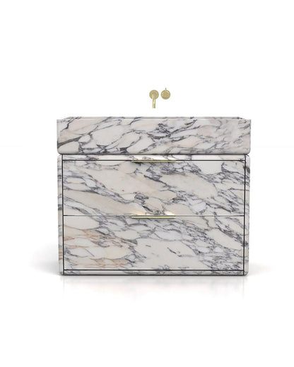 Natural Stone Bathroom Vanity Sink  - Multiple Drawers