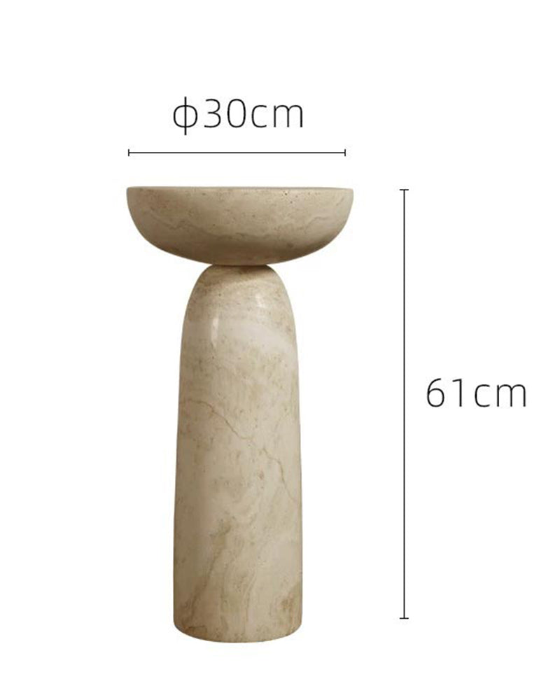 Natural Beige Travertine Creative Block Table