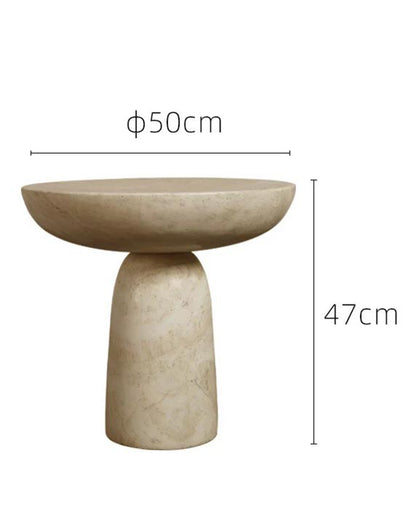 Natural Beige Travertine Creative Block Table
