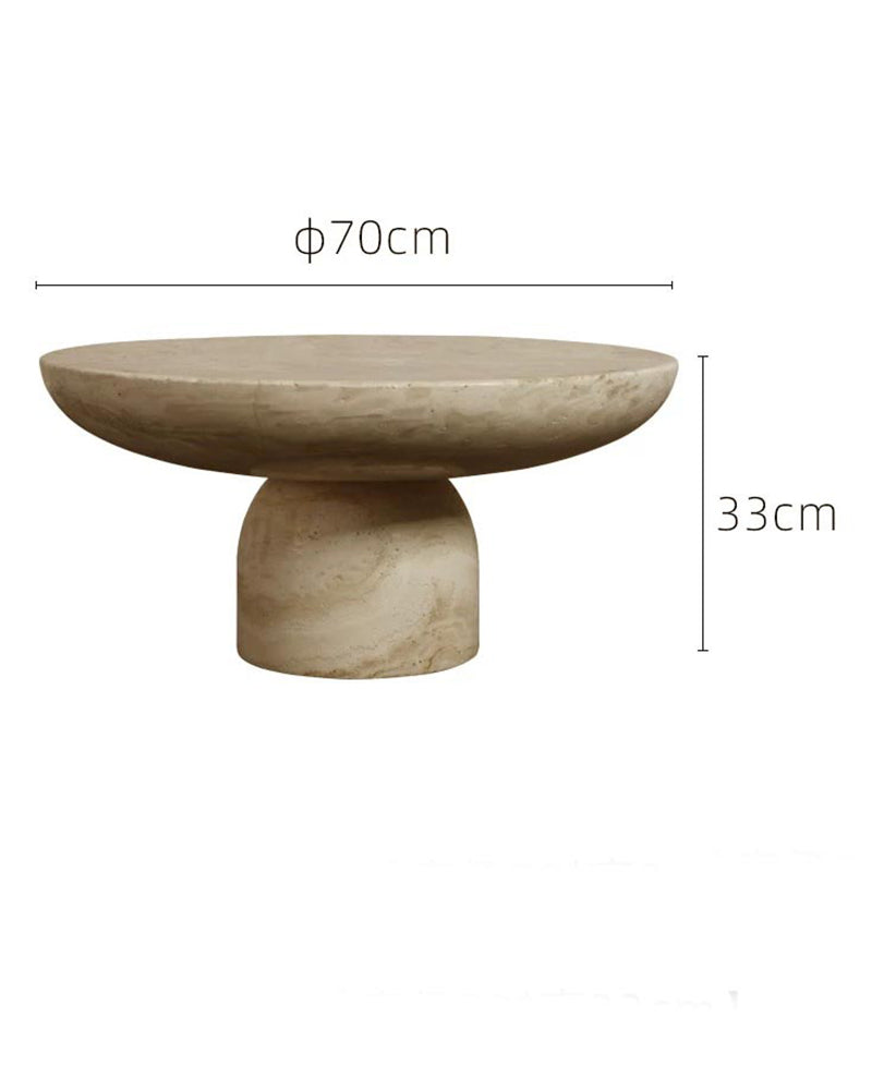 Natural Beige Travertine Creative Block Table