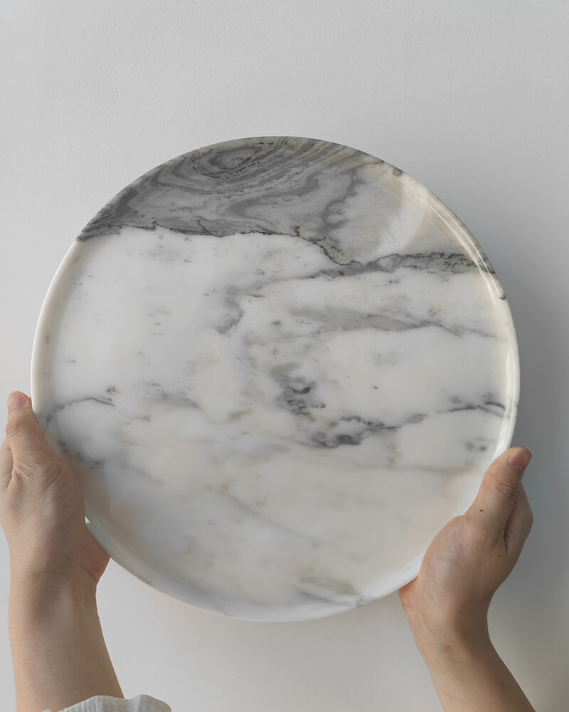 Natural Marble Round Tray