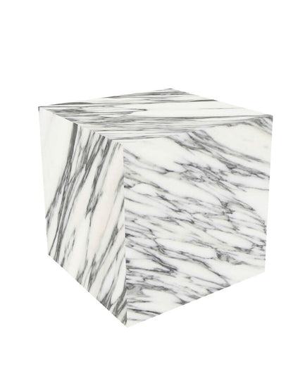 Arabescato Marble Rectangle Plinth Coffee Table