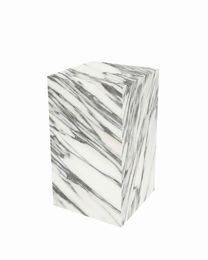 Natural Marble Plinth Tall Side Table