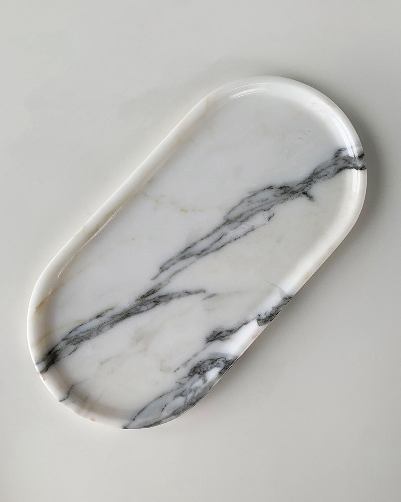 Arabescato Polish Marble Tray