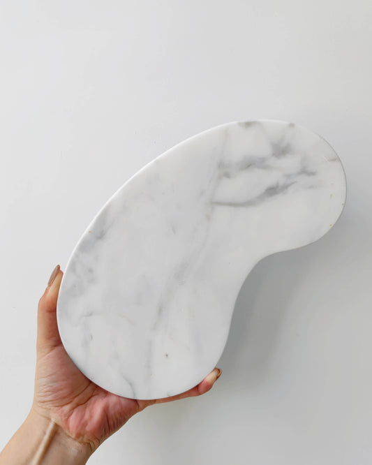 Natural Marble Matte Cashew Tray