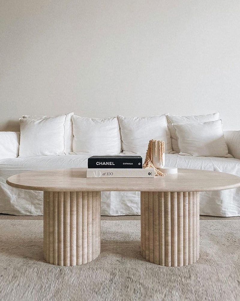 Beige Travertine Coffee table