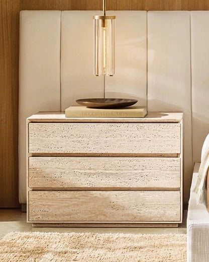 Beige Travertine Multi-layer Storage Cabinet