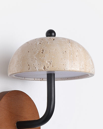 Beige Travertine Mushroom Wall Lamp