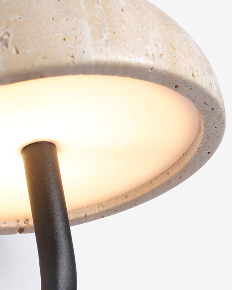 Beige Travertine Mushroom Wall Lamp