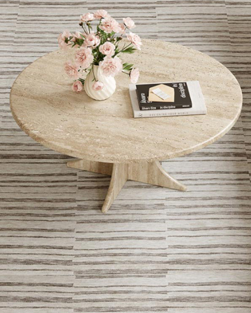 Beige Travertine Octopus Base Coffee Table