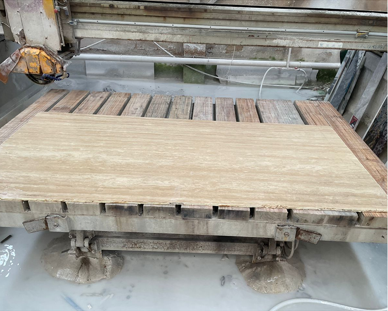 Natural Marble Smooth Vanity with Single Sink