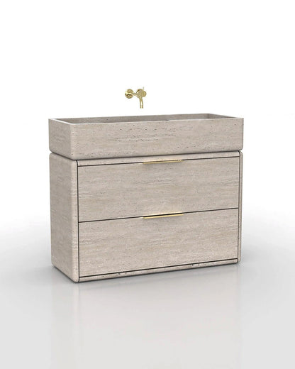 Natural Stone Bathroom Vanity Sink  - Multiple Drawers