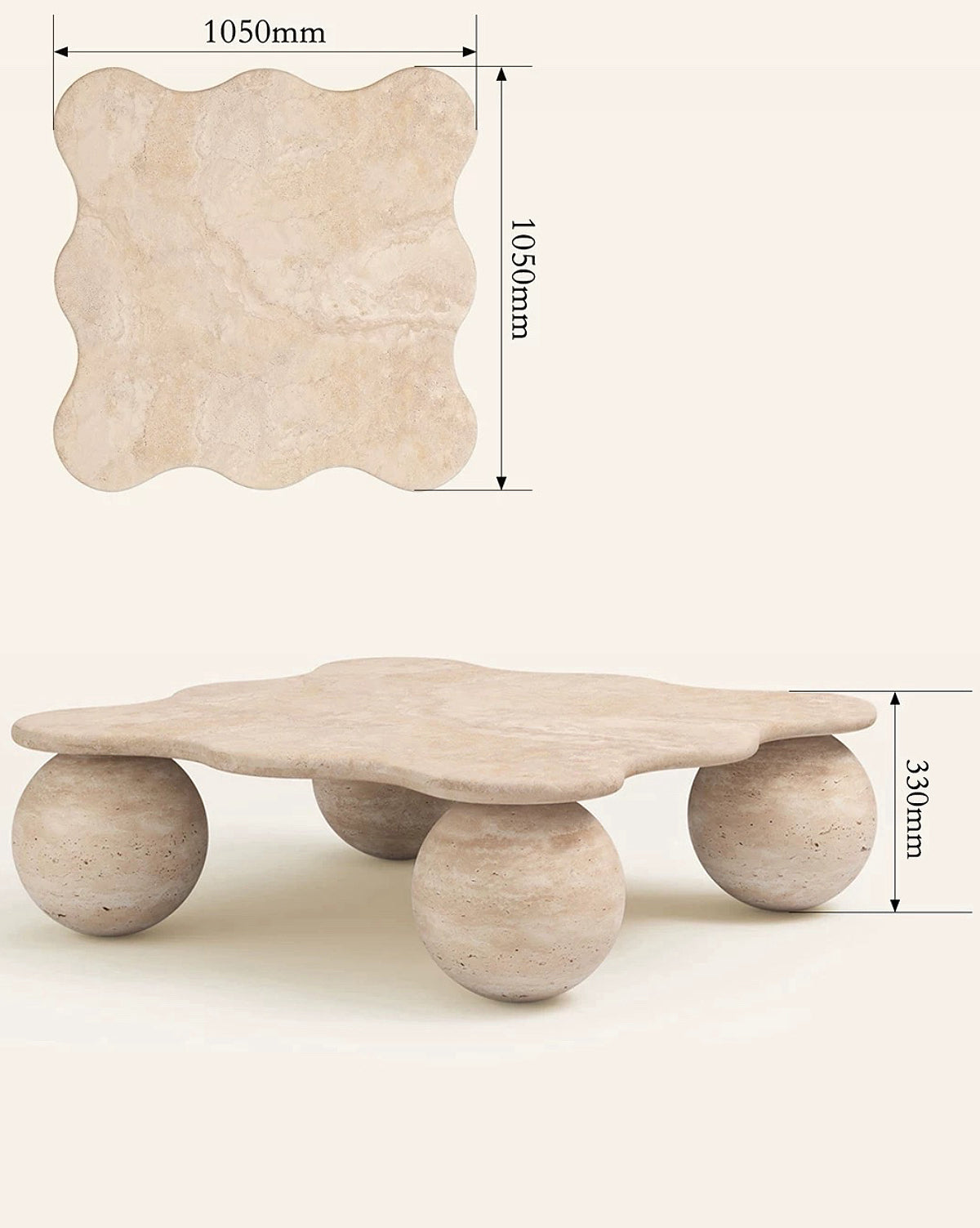 FORM(LA)–Inspired Palla Rectangular Marble Coffee Table (105 cm)