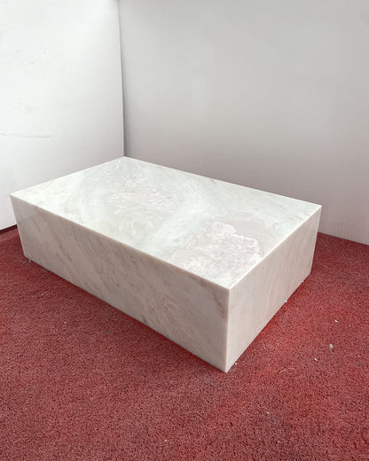 Bianco Royal Marble Plinth Coffee Table