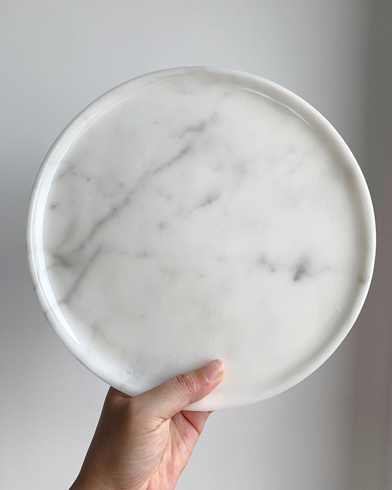 Bianco Statuario Venato Polish Round Tray