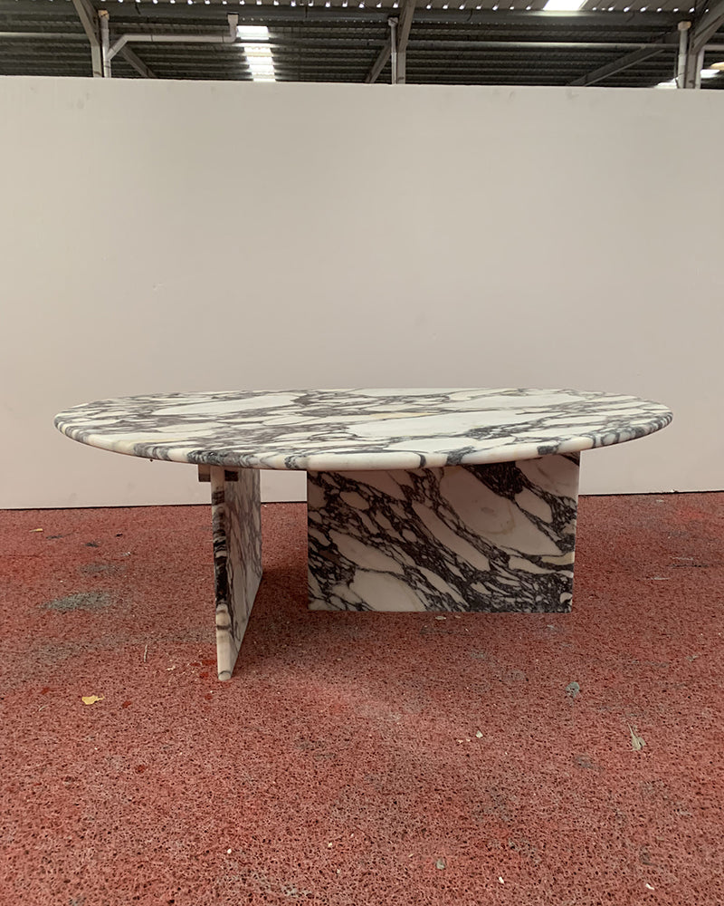 Calacatta Viola Marble Matte Organic Egg Coffee Table