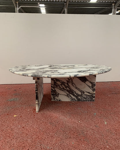 Calacatta Viola Marble Matte Organic Egg Coffee Table