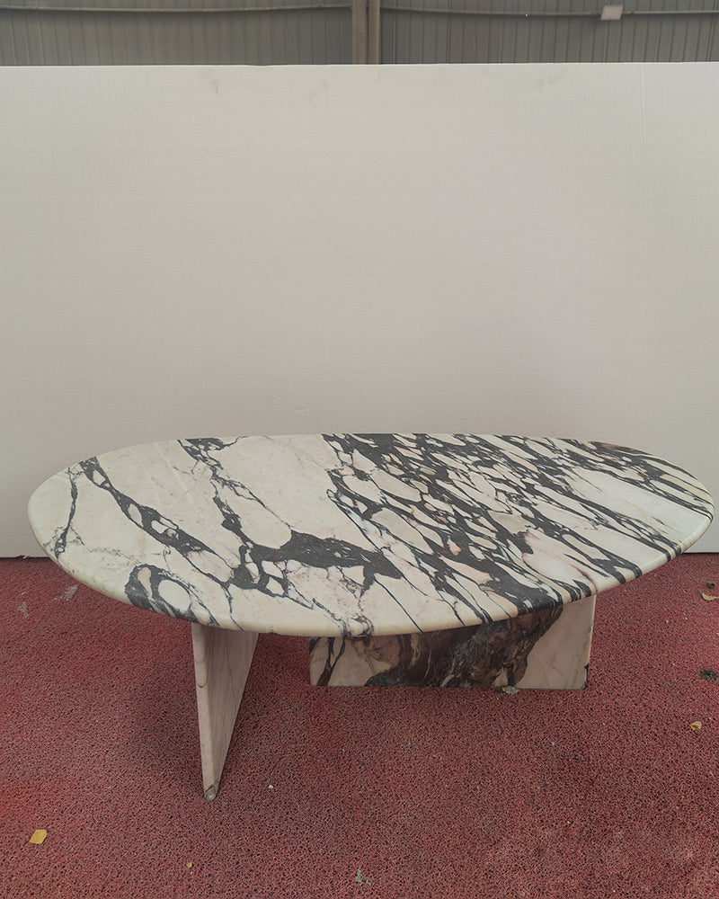 Calacatta Viola Marble Matte Organic Egg Coffee Table