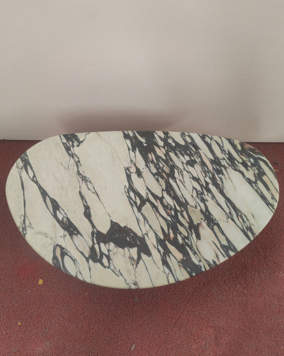 Calacatta Viola Marble Matte Organic Egg Coffee Table