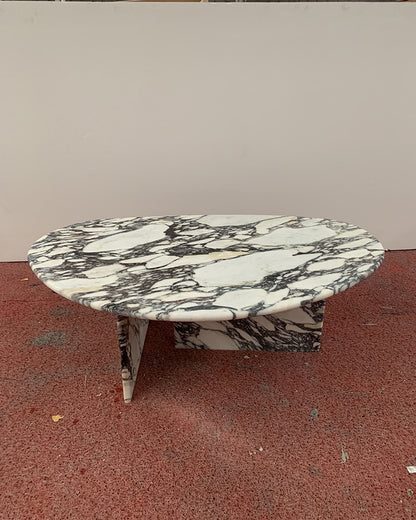 Calacatta Viola Marble Matte Organic Egg Coffee Table