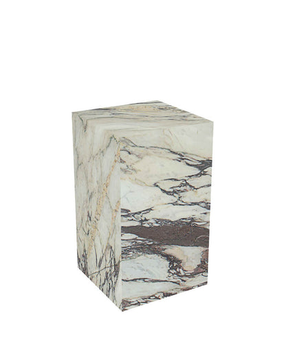 Natural Marble Plinth Tall Side Table