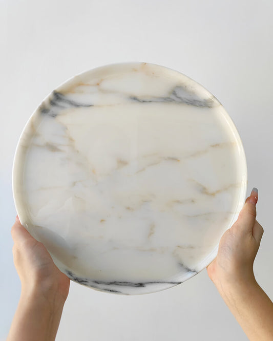 Round Marble Ttray |Natural Marble Polished Round Tray