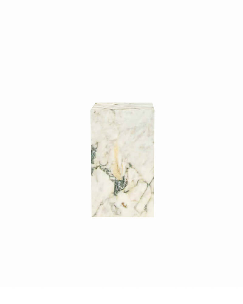 Natural Marble Plinth Tall Side Table