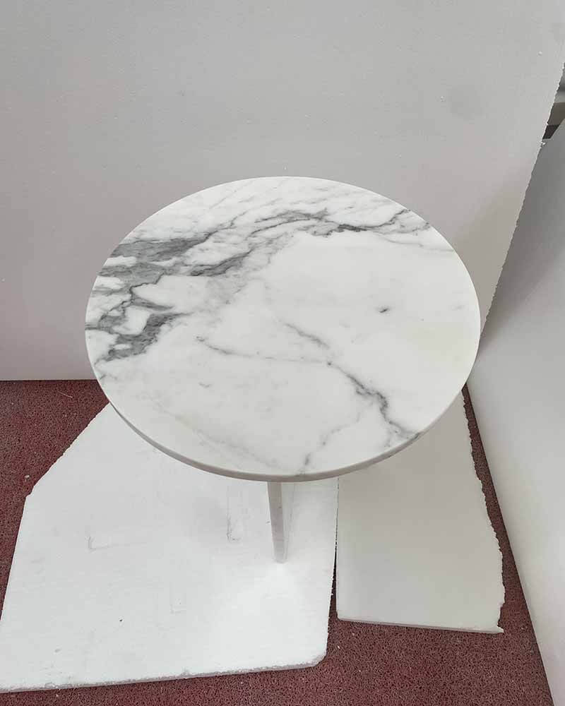 Calaeatta White Marble Polished Side Table