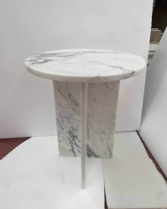Calaeatta White Marble Polished Side Table