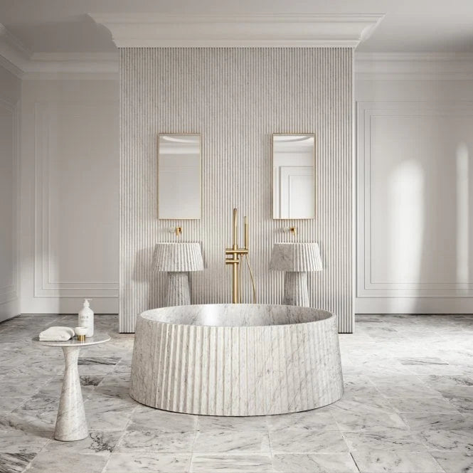 Carrara Marble Bathtub | Round Marble Bathtub | Luxury Bathtub