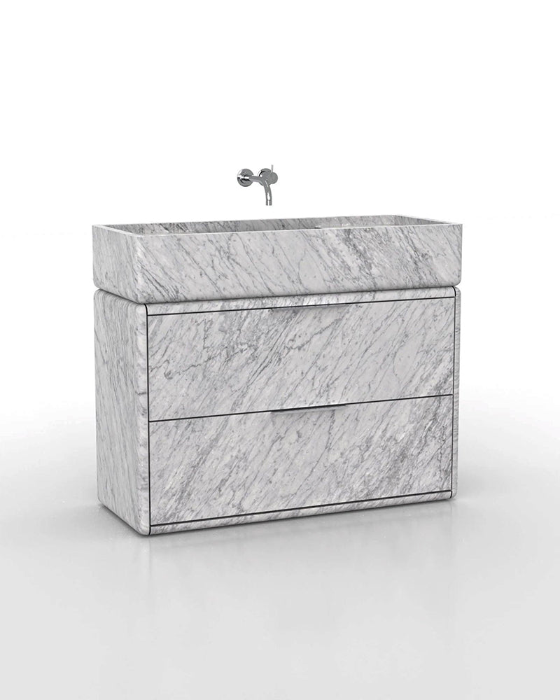 Natural Stone Bathroom Vanity Sink  - Multiple Drawers