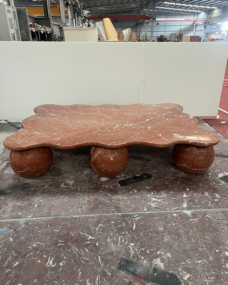 Rectangular Marble Coffee Table – Sculptural Stone Coffee Table (170 cm)