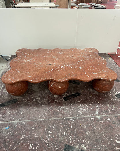 Rectangular Marble Coffee Table – Sculptural Stone Coffee Table (170 cm)