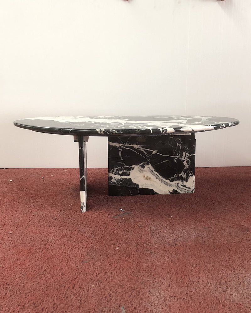 Grand Antique Marble Organic Egg Shape Coffee Table