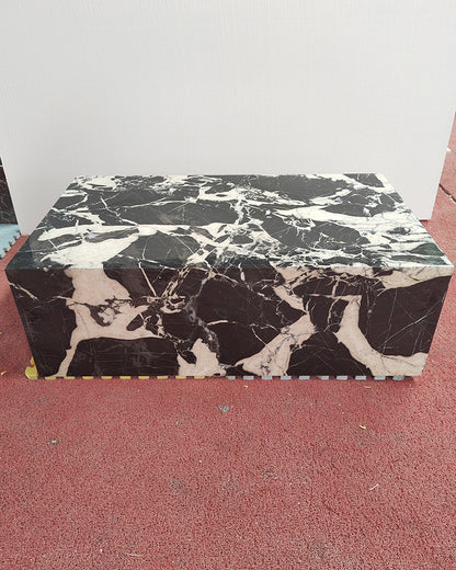 Grand Antique Marble Rectangle Plinth Coffee Table
