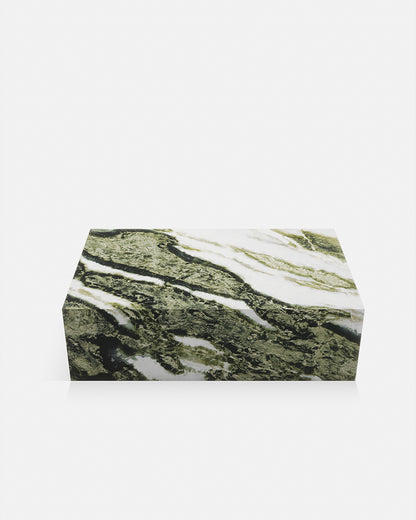 Green Forest Marble Rectangle Plinth Coffee Table