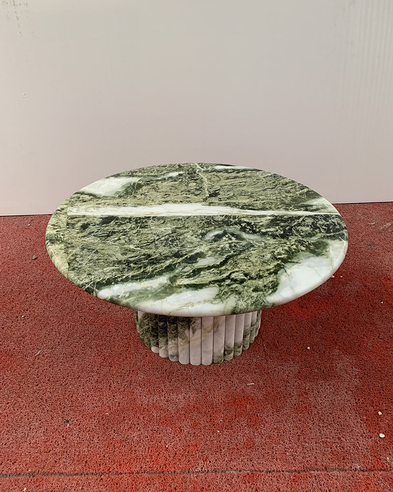 Natural Green Forest Marble Petal Base Coffee Table