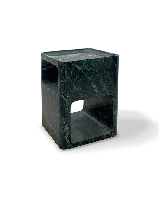 India Green Marble Storage Side Table