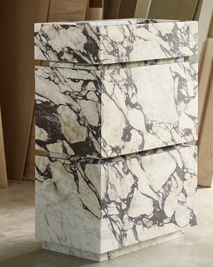 Italy Calacatta Viola Vanity Sink & Unit – Multiple Drawers