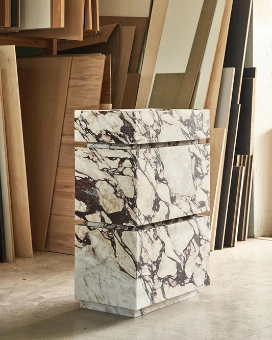 Italy Calacatta Viola Vanity Sink & Unit – Multiple Drawers