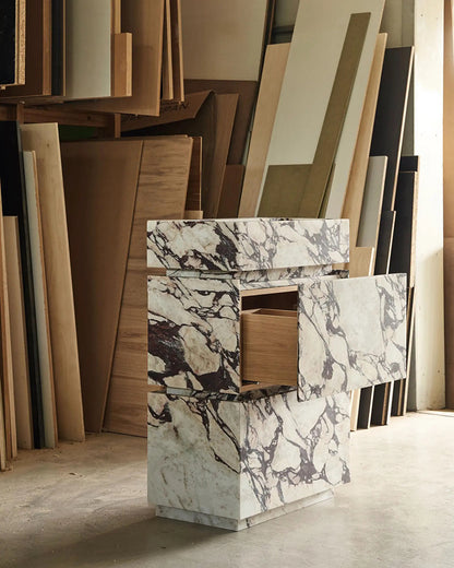 Italy Calacatta Viola Vanity Sink & Unit – Multiple Drawers