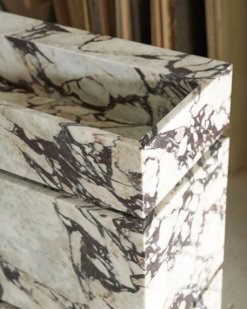 Italy Calacatta Viola Vanity Sink & Unit – Multiple Drawers