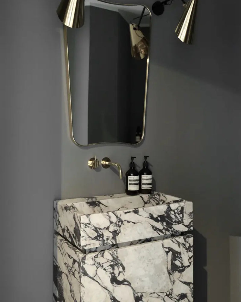 Italy Calacatta Viola Vanity Sink & Unit – Multiple Drawers