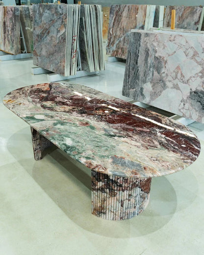 Les Quatre Saisons Marble Petal Base Dining Table