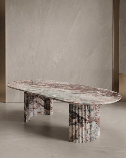 Les Quatre Saisons Marble Petal Base Dining Table