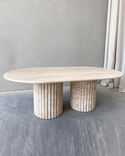 Beige Travertine Coffee table