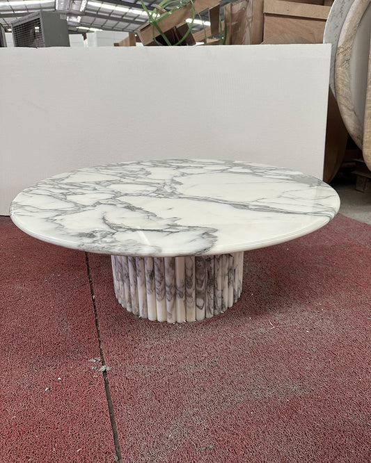 Natural Arabescato Marble Petal Base Coffee Table | Ready to Ship