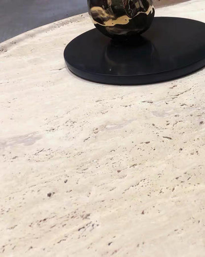 Natural Beige Travertine Creative Block Table