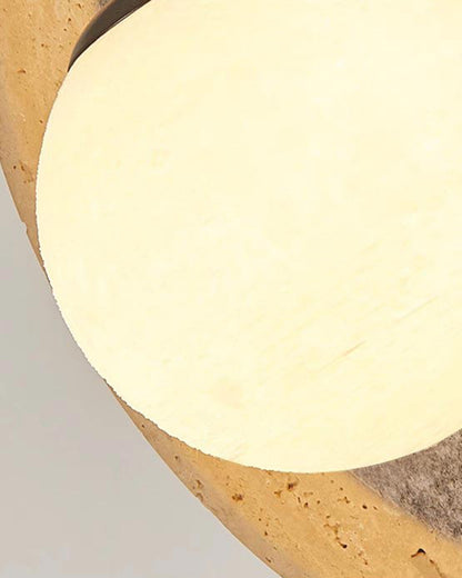 Natural Beige Travertine Movable Moon Wall Lamp