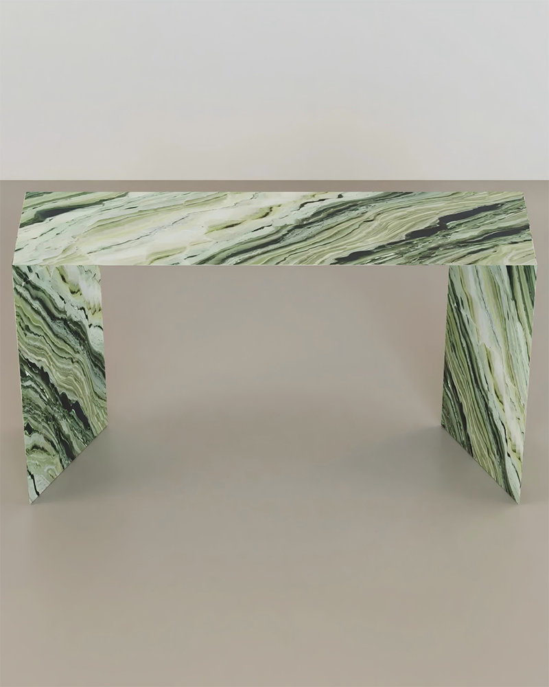 Natural Green Forest Marble Simaple Console Table